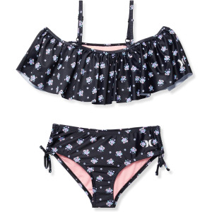 Купальник Hurley Kids Flounce Bikini Set, черный