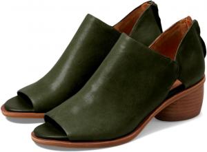 Женские босоножки-ботильоны SHODENSE с каблуком, открытый носок, ботильоны на щиколотку с вырезами и молнией, каблук-блок 5 см, летние ботильоны, матовая перфорированная замша, каблуки-стопки, винтажные повседневные, размеры 4-11 M US, Matte Olive Green