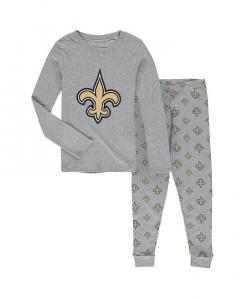 Серая футболка с длинными рукавами и брюки New Orleans Saints Big Boys, комплект для сна Outerstuff, серый