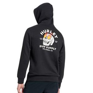 Мужская толстовка с капюшоном и графическим принтом Hurley, черный
