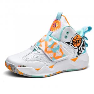 TONYBEAR Скользоустойчивые баскетбольные кроссовки мужские High Top White Moon, цвет White Moon