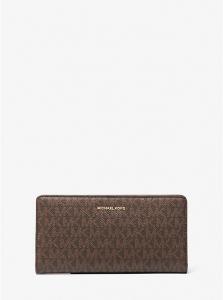 Большой кошелек Bryant с фирменным логотипом на кнопке Michael Kors, Brn/Acorn