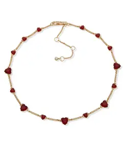 Ожерелье-Воротник с красным камнем в форме сердца Karl Lagerfeld Paris, red