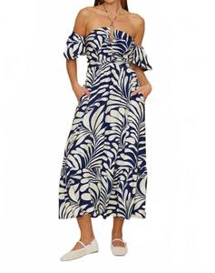 Платье миди Ophelia в темно-синем цвете LUCY PARIS