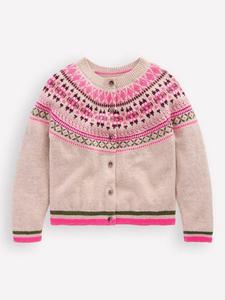 Детский кардиган Edie вязаный Mini Boden, Oatmeal Fair Isle