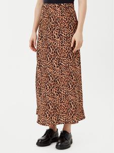 Юбка миди стандартный крой Franan 17116541 Pieces, коричневый