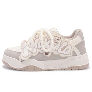 Низкие женские кроссовки Miss Zhang, Beige Blue