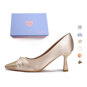 Женские туфли на тонком каблуке, цвет шампанского Xingdiman, Champagne[Gift Box Set](Includes Free Gift)