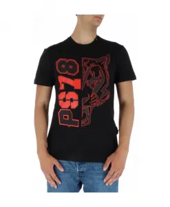 Черная футболка с короткими рукавами и круглым вырезом, с принтом Plein Sport, черный