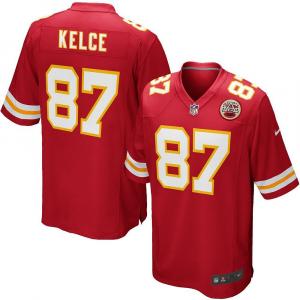 Молодежная футболка Nike Travis Kelce Red Kansas City Chiefs Team Color Game, цвет Chf Red