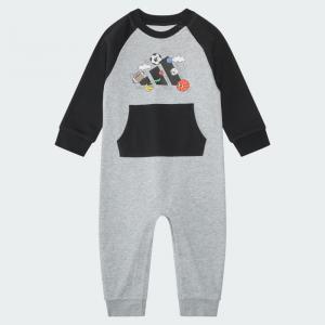 Комбинезон Adidas Long Sleeve Color Block French Terry Coverall, цвет Medium Grey Heather