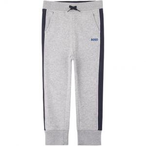 Детские вязаные спортивные штаны HUGO BOSS, серый