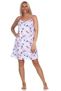 Ночная рубашка NORMANN Ärmelloses Spaghetti Träger floralem print, белый