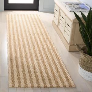 Ковер SAFAVIEH, 69 x 244 см, Natural Fiber Collection, Natural & Ivory, Sisal, идеально для гостиной, прихожей, фойе, входа, спальни (NF528B)