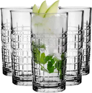 Стаканы для воды Glasmark Krosno, набор стаканов для коктейлей, джина, воды и лонг-дринков, прозрачные с кристальным эффектом, 6 x 320 мл Glasmark KROSNO 1992