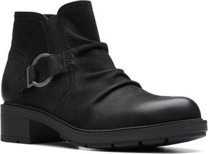 Женские ботильоны Clarks Hearth Faye, Black Leather