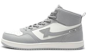 Кроссовки XTEP Skateboarding Shoes Men High-top Aoki Gray / Sail White, белый