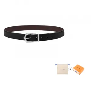 LOUIS VUITTON Кожаный ремень мужской черно-коричневый шириной 3 см, Black Brown