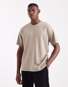 Футболка в рубчик бежевого цвета Jj Rebel