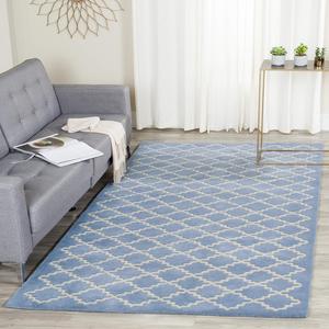 Ковер ручной работы SAFAVIEH, 153 x 244 см, Chatham Collection Light Blue CHT940A премиум шерсть с узором треллис