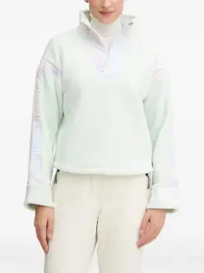 Толстовка в полоску с молнией у горловины Helly Hansen, зеленый