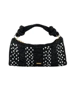 Сумка через плечо из рафии нано Cult Gaia, черный