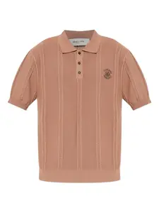 Рубашка поло фактурной вязки Golden Goose, нейтральный