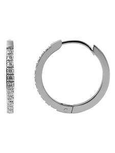 Adeliás Женские серьги - Серьги-кольца из нержавеющей стали со стразами серебристого цвета