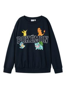 Худи NAME IT Sweatshirt NKMDay Pokemon, цвет aqua/dark blue