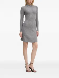 Платье миди в рубчик Never Fully Dressed, серый