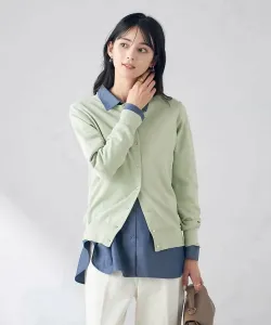 Удобный кардиган с круглым вырезом Avv, цвет Mint Green