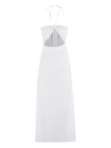Платье с вырезом на шее Federica Tosi, белый