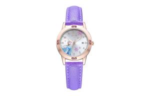 Disney Часы Frozen Series Quartz Movement Leather Watch Bands Watch Women's Watch Silver Dial SF-54200