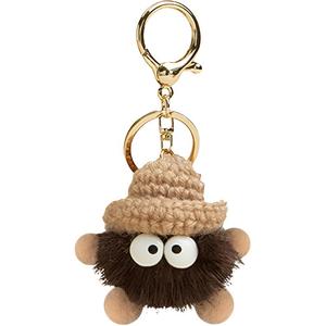 Маленький угольный плюшевый брелок для шапок и кепок высотой 5,5 см ROUERXIONG