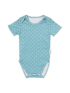 SlumberOrganix Детский боди с короткими рукавами из органического хлопка, серебристого цвета