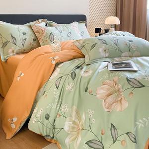 LUOLAI HOME Комплект постельного белья 4 предмета, простыня, размер 150x200 см, цвет в ассортименте