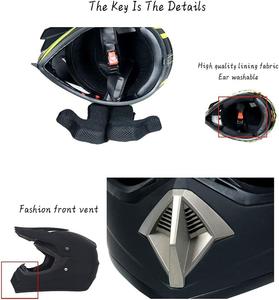 Шлем закрытый YMKJGZS для мотокросса, белый