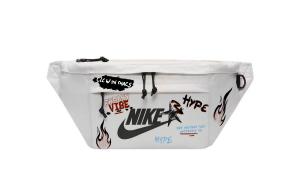 Nike Тканевый поясной рюкзак унисекс светло-серый, Graffiti Flame