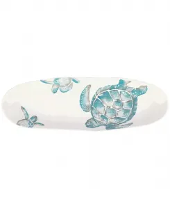 Длинное овальное блюдо "Тартаруга" Vietri, бирюзовый