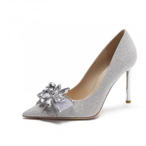 Тонкие каблуки Женские Серебряные LUNNIFEIYA, Серебро (8 см)