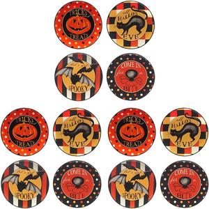 Certified International Spooky Halloween салатная/десертная тарелка 22 см, мультиколор, набор из 3 шт