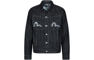 Джинсовая куртка мужская джинсовая синяя Evisu, синий