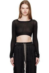 Укороченная футболка Temple ls Rick Owens, черный