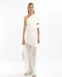 Женский топ асимметричный с длинными лямками Parfois, белый