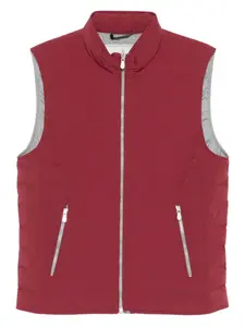 Стеганый жилет на молнии Brunello Cucinelli, красный