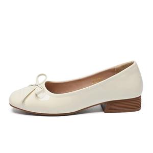 Женские повседневные туфли 2,5 см женские ZHR, Beige-Shiny