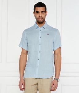 Льняная рубашка Regular fit Napapijri, синий