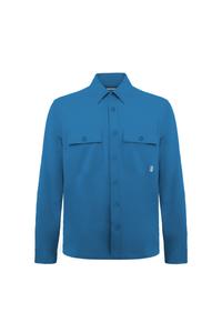 Рубашка на пуговицах классического кроя UNIQVIBE, синий