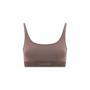Топ-бралетт из модала с жаккардовым логотипом Tom Ford, коричневый