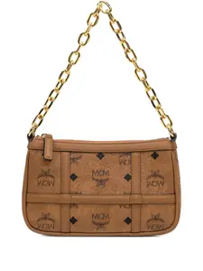Сумка на плечо Aren с монограммой MCM, коричневый
